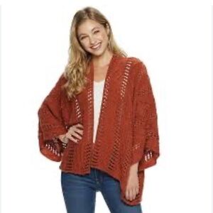 SO Kohl’s Women’s Knit Ruana/Open Cardigan